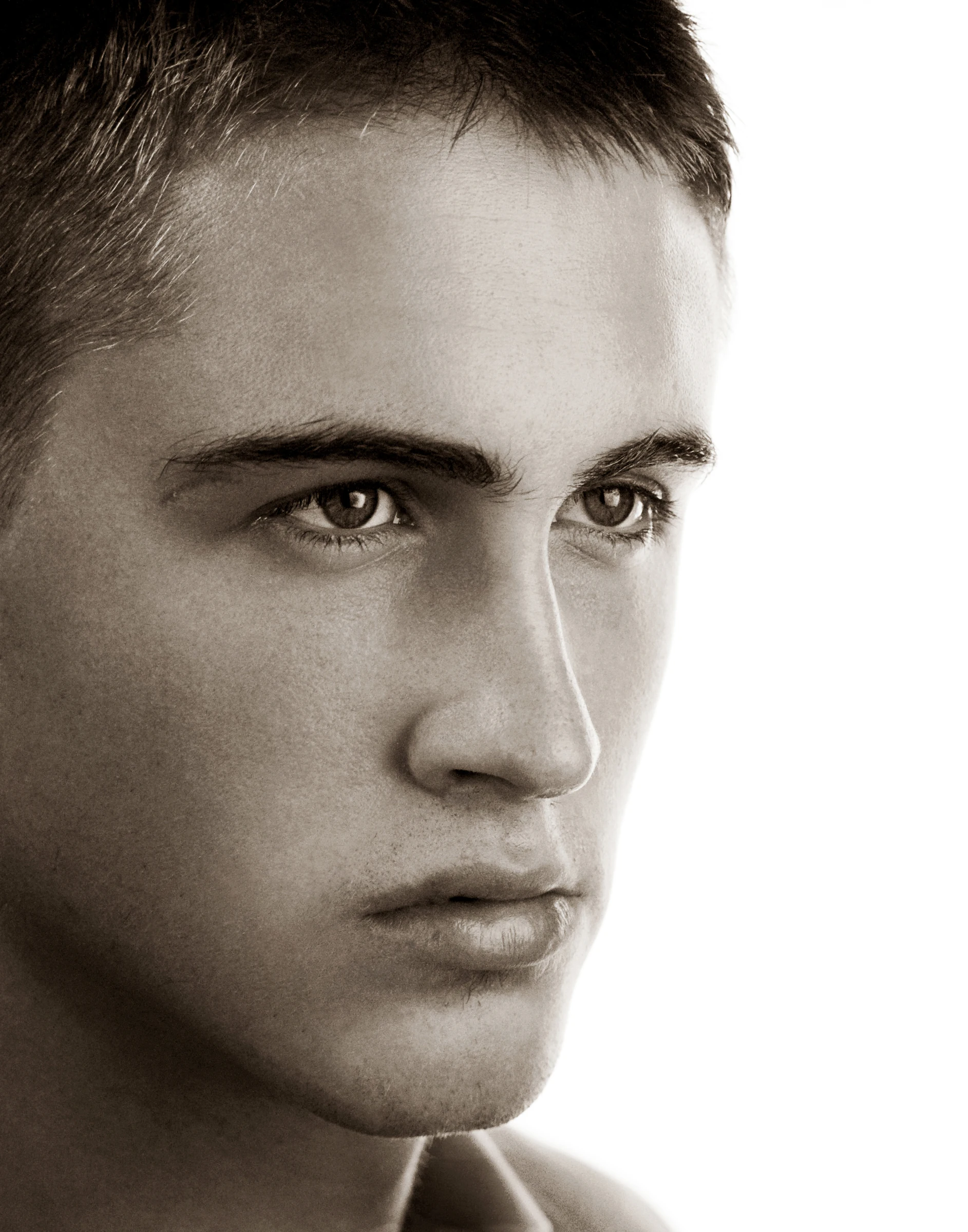 Sepia close-up headshot